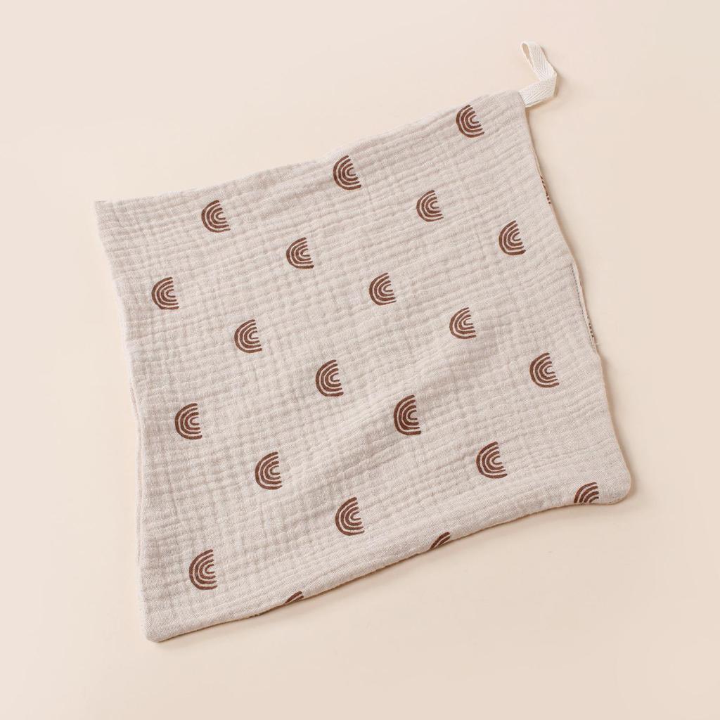 Baby Soft Cotton Muslin Handkerchief with Lanyard