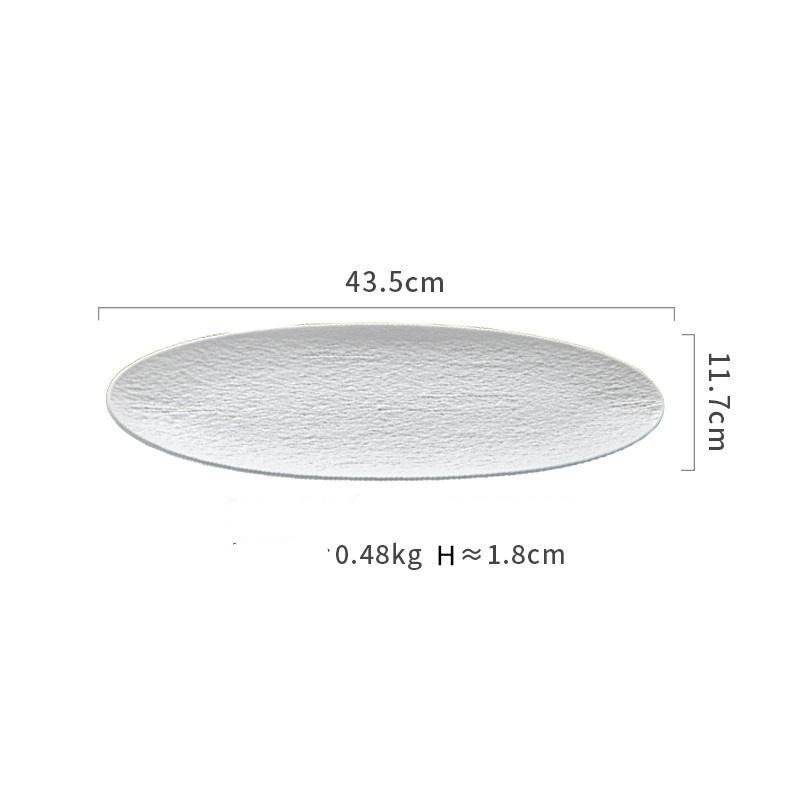 

Large Size Creative Cerc Oval black white Fi Plate Dining Utensils Hotel Diware tray Pure Color European Sle Underglaze Crt