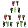 5 Strand Detailed Replicas Grape Faux PVC Fruit Decorations Perfect for Holiday Party Wedding Centerpieces