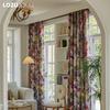 1PC LOZUJOJU 70-80% Blackout Countryside Style Oil Colored Floral Print High-quality Blackout Curtains for Bedroom Living Room Window for Home Decor