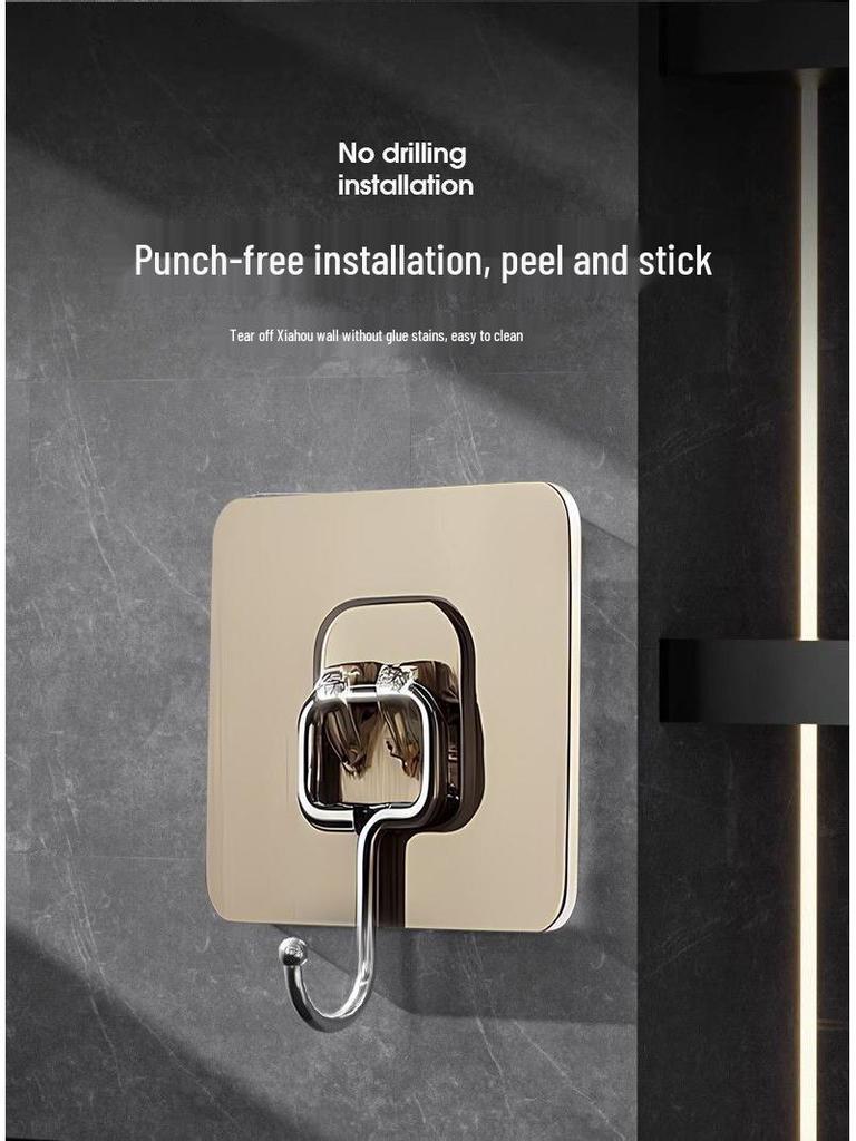 Starker Klebehaken ohne Bohren – Spurloses Badezimmer-/Küchenzubehör für schwere Kochutensilien