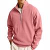 Men's Half Zip Sports Sweatshirt Stand Collar Long Sleeve Casual Everyday Pullover