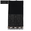 Rhinestone Chinchilla Fur Cashmere Fringe Scarf blackUsed