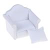 1/12 Dollhouse Miniature White Sofa With Back Cushion Doll House Accessories