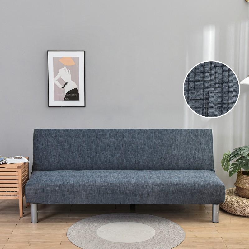 Stretch Futon Cover Armless Sofa Covers Sofa Bed Covers Couch Cover Sofa Slipcover Furniture Protector With Elastic Bottom 1Pc