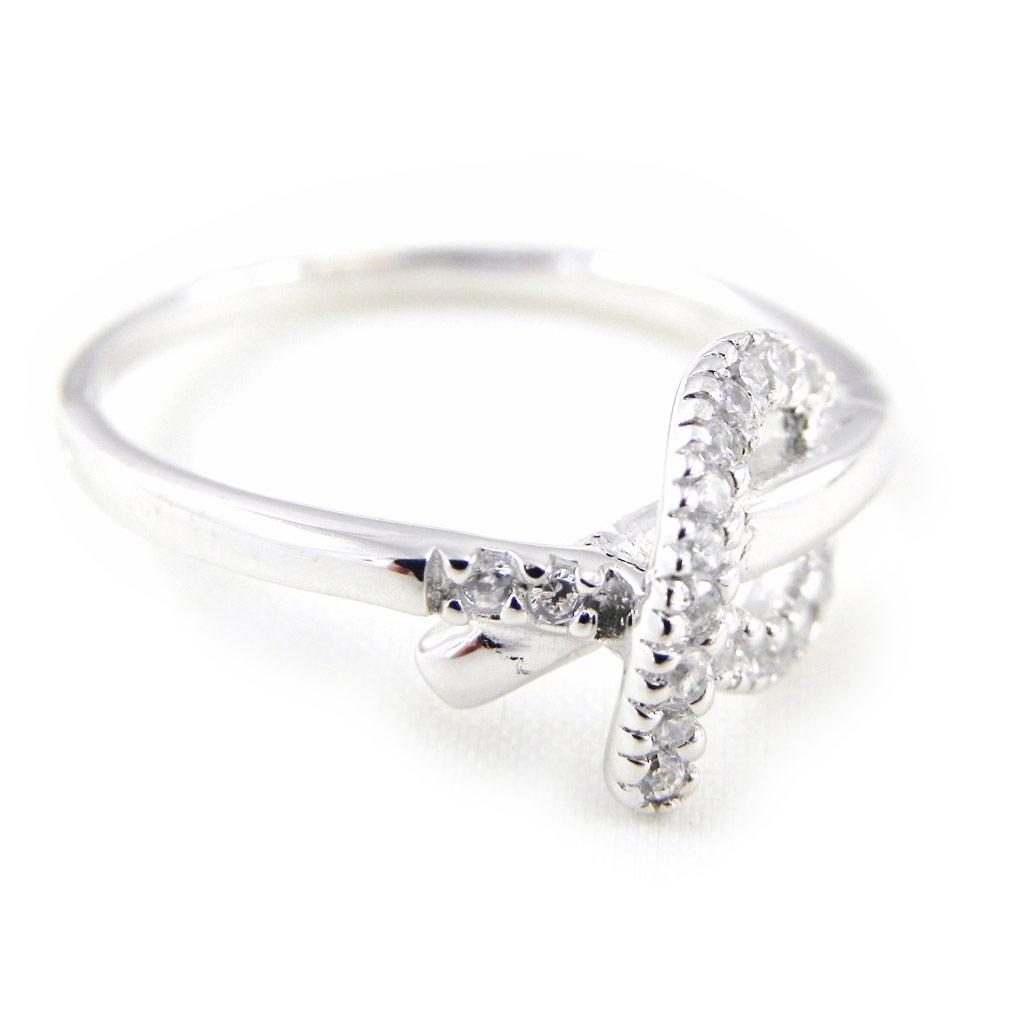 Bague Argent 'Scarlett' blanc