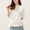 MLB Drop Shoulder Sleeve T-Shirt Unisex Cream 3ATSL4023-50CRS