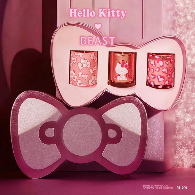 THE BEAST Hello Kitty Bowknot Scented Candle Gift Set