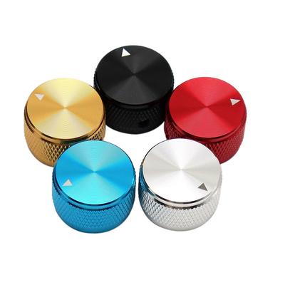 Aluminium Potentiometer Knobs 6mm Metal Pot Guitar Knobs with Indicator and Set Screw for Guitar/Bass/Audio Equipments