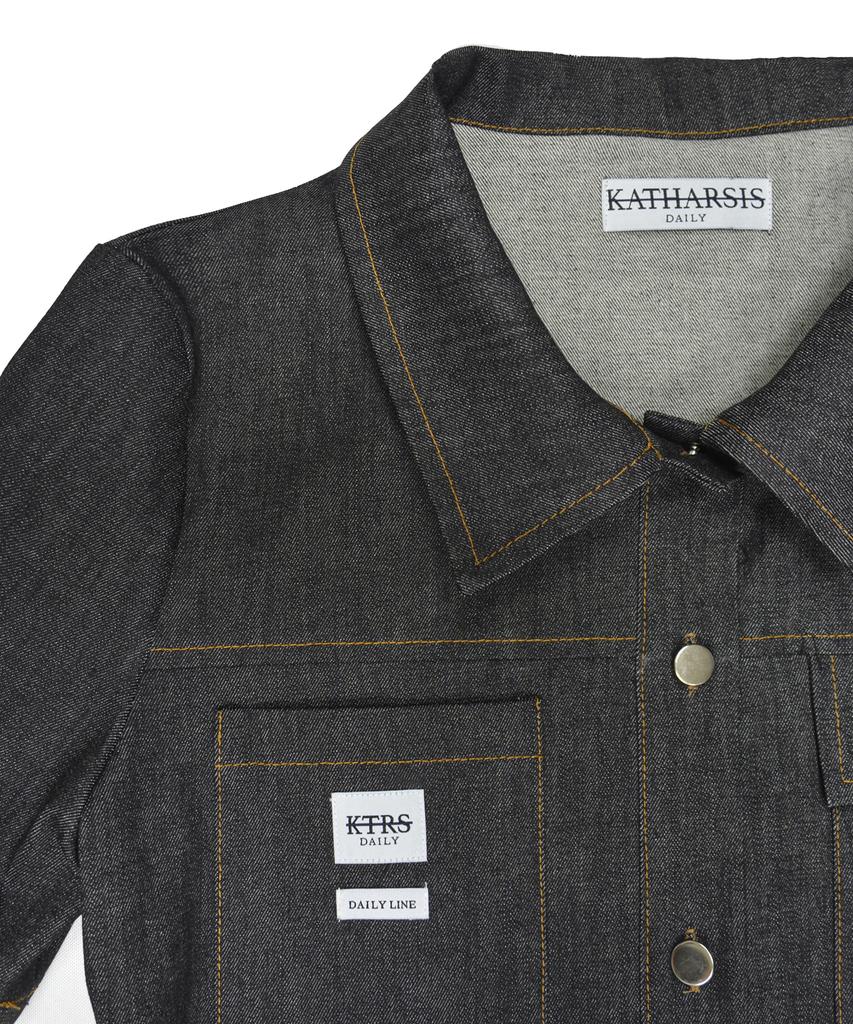 KATHARSIS Daily Denim Mini Dress Black Denim _S M