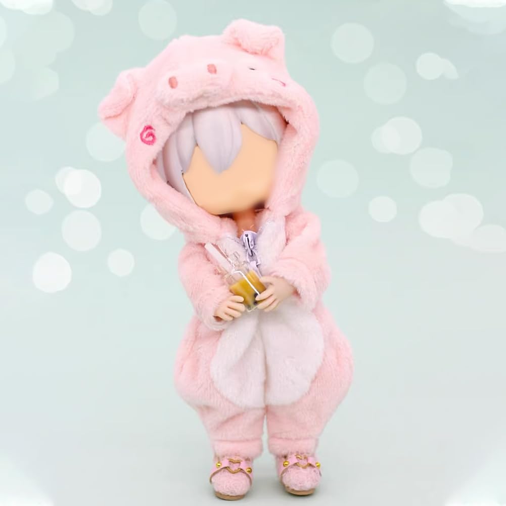 HIGHAWK Obitsu 11 OB11 Size Obitsu Doll 11 GSC Doll BJD Doll 11cm Doll Outfit, Clothes, Animal, Homewear, Clothes, 1/12 Clothes, Fluffy, (Pig)