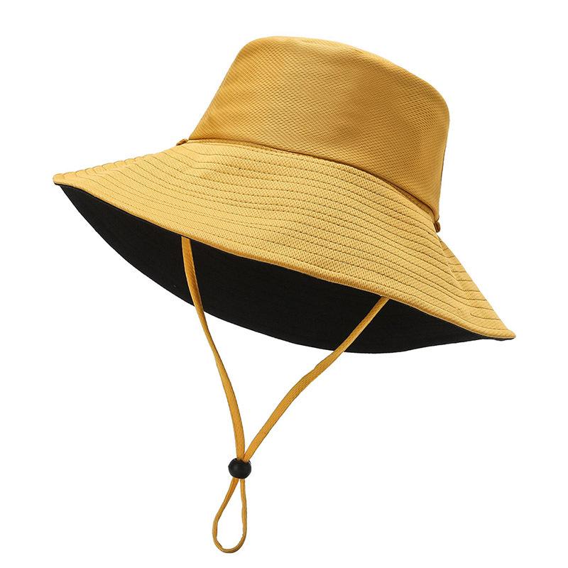 New spring and autumn bucket hat women's sun protection hat sun hat face cover basin hat simple solid color versatile hat