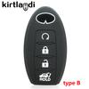 Silicone Remote Holder Keychian Car Key Case Cover For Infiniti Fx Ex Qx Ex25 Fx37 G37 Q70 Qx70 Qx80 Qx50 Qx56 M35H Key Cover