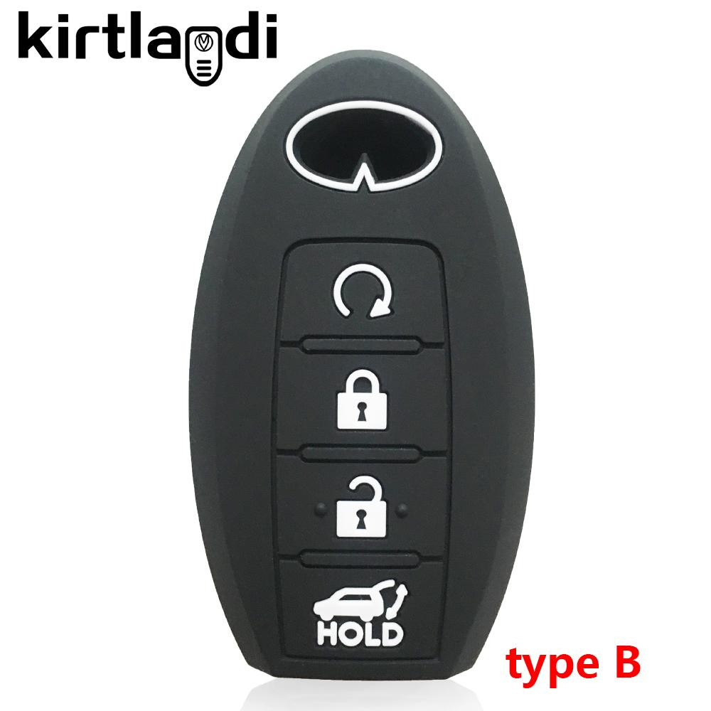 Silicone Remote Holder Keychian Car Key Case Cover For Infiniti Fx Ex Qx Ex25 Fx37 G37 Q70 Qx70 Qx80 Qx50 Qx56 M35H Key Cover