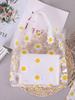 10pcs plastic bags, small daisy gift bags, cosmetic bags, clothing packaging bags, small daisy tote bags