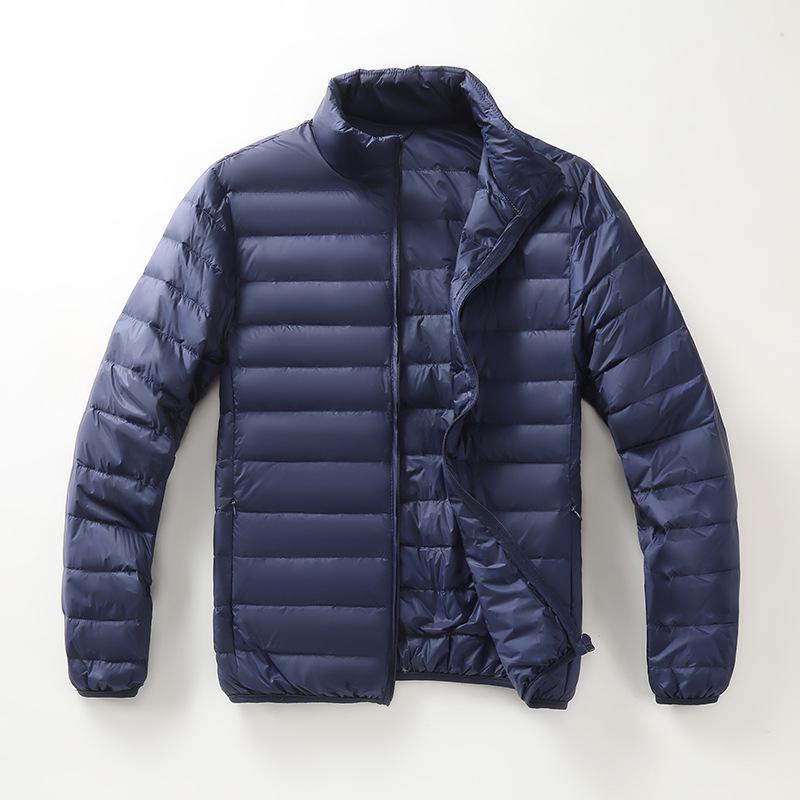 Men's Short Winter Down Jacket - 90% White Duck Down, Lightweight, Warm, Plus Size Available