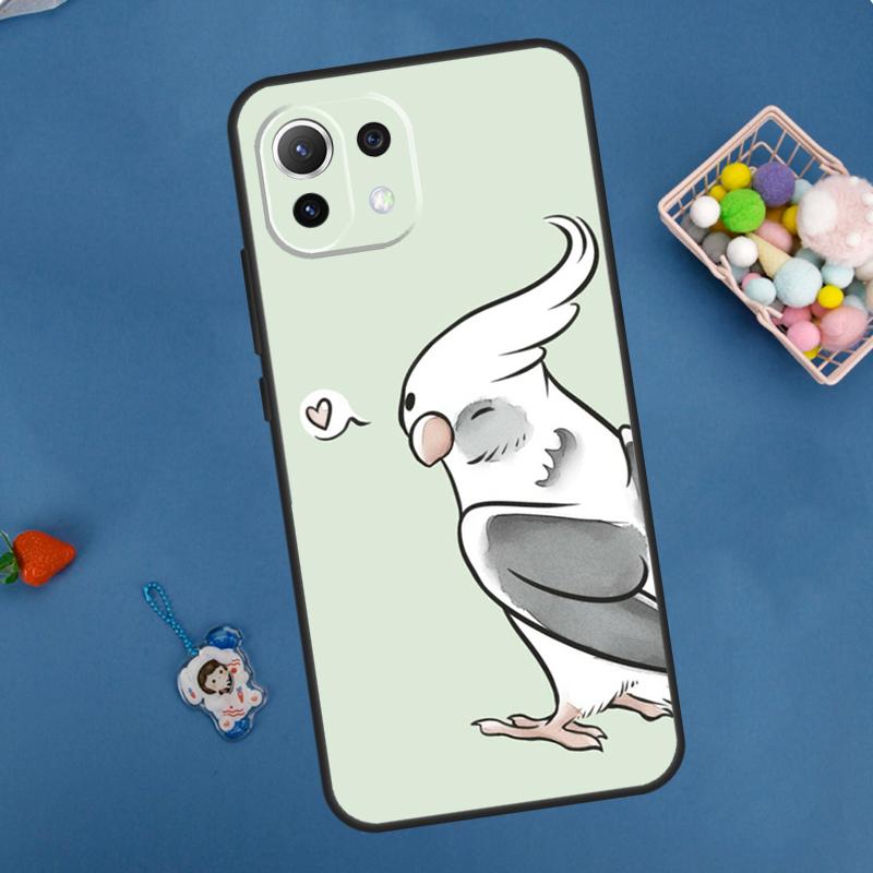 Cartoon Animal Chubby Cockatiel Case For Xiaomi 15 Ultra 13 14 11T 12T 13T 14T Pro POCO X7 Pro F5 F6 M6 X3 X5 X6 Pro Coque