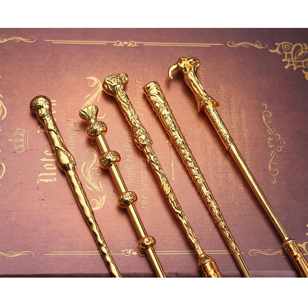 Harry Potter Metal Wand Makeup Brush Set - Hermione & Dumbledore Collection