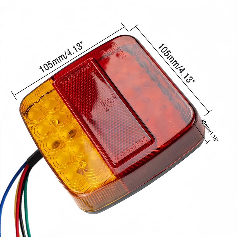 2pcs 12v 26 LED Rear Tail Lights Lamp Turn Signal Indicator Stop Lamp Rear Brake Light For Trailer Caravan Truck Lorry