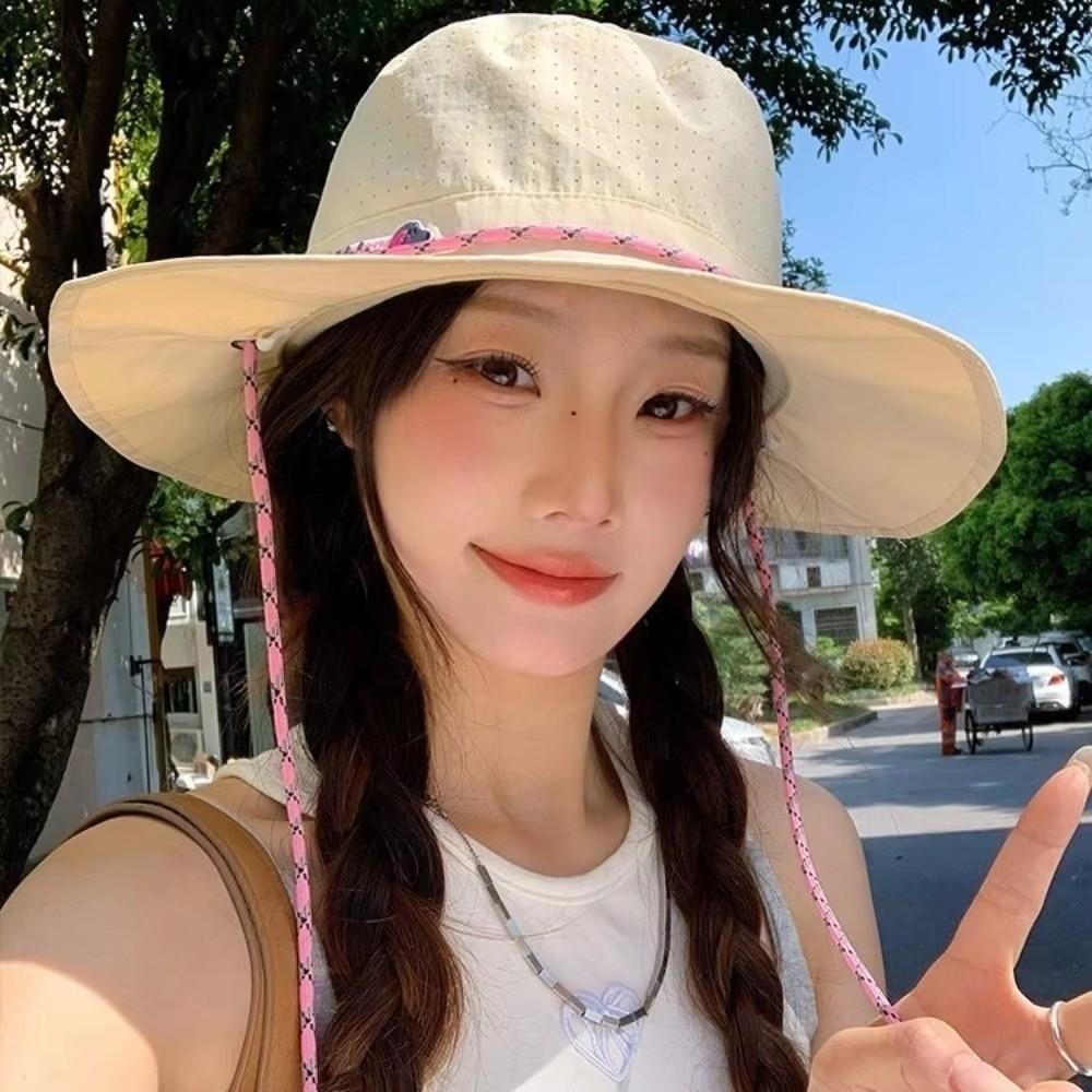 Breathable Fisherman Hat Foldable Bucket Hat Fashion Sun Cap Women