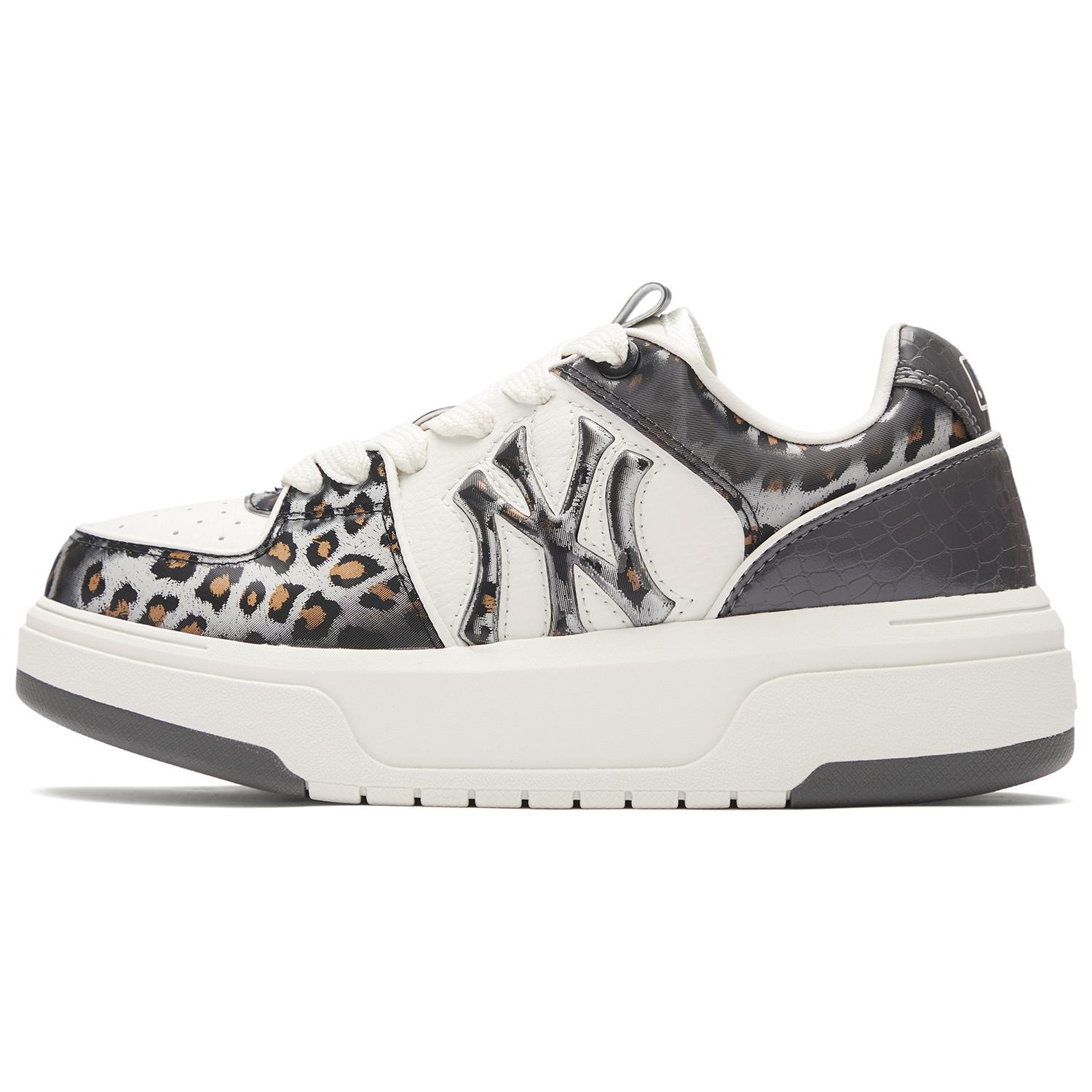 

New MLB Chunky Liner Anti Slip Wear Resistant Low Top Skateboard Shoes Unisex White Gray 3ASXCLE4N-50BKS 42.5