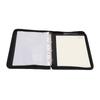 Business Portfolio with Zipper 10 Transparent File Bags PU Leather 30 Sheets Notebook 12 Digit Solar Calculator 10.1
