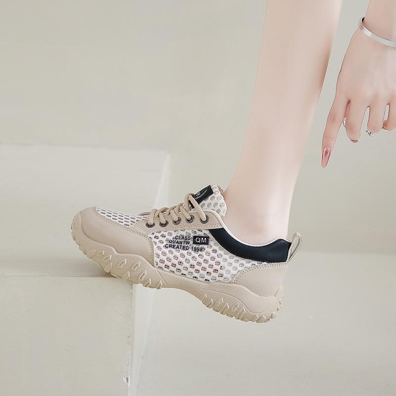 New dad shoes women's summer student sports thick sole heightening casual mesh breathable -