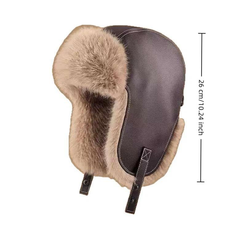 1Pieces Bomber Hat Men Women Thick Warm Fur Hat Fashion Male Female Winter Hat Black Brown Earflap Ski Cap Mountaineering Hat