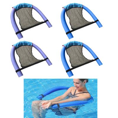4ks Pool Noodle Chair Chair Pool Sling Chair Sedadlo bazénových nudlí Plovoucí síťovaná křesla ve tvaru U