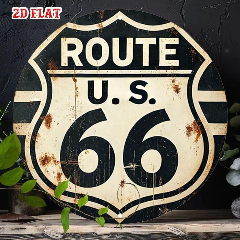 2D Flat Hanging Decorative Metal Sign Hand Painted Art