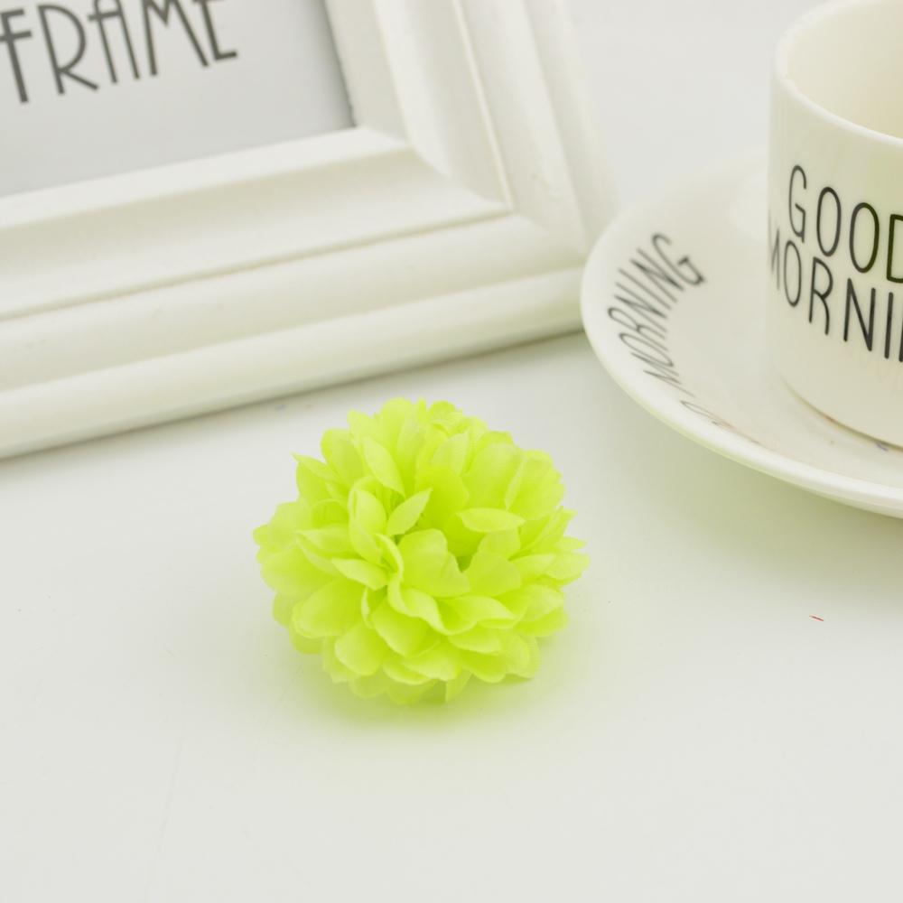 5CM 10pcs Multi-Layer Silk Chrysanthemum Heads Artificial Flowers Cheap for Home Wedding Decoration Diy Wreath Bride Bouquet