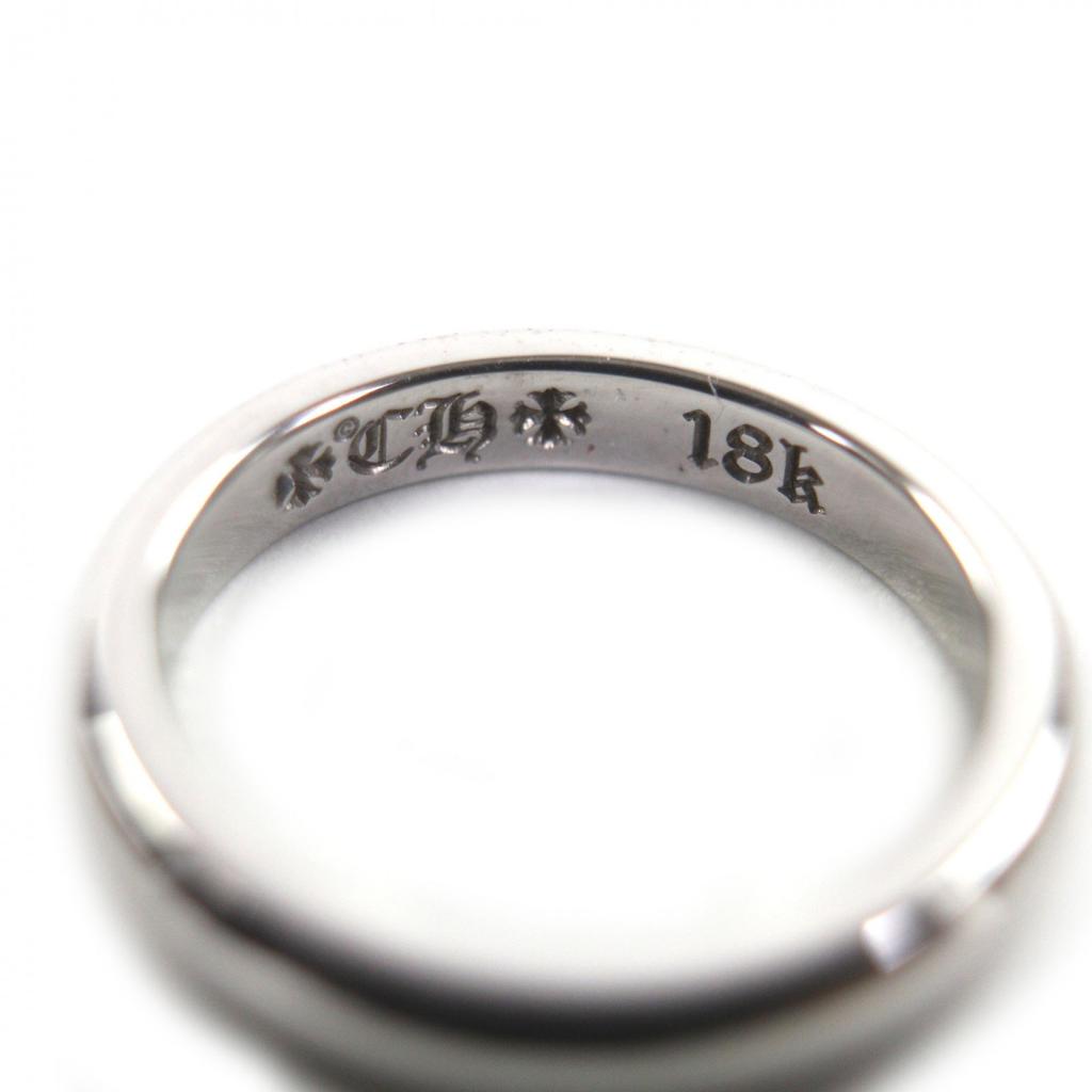 Excellent CHROME HEARTS Ring Wedding Band Silver K18WG Women Used