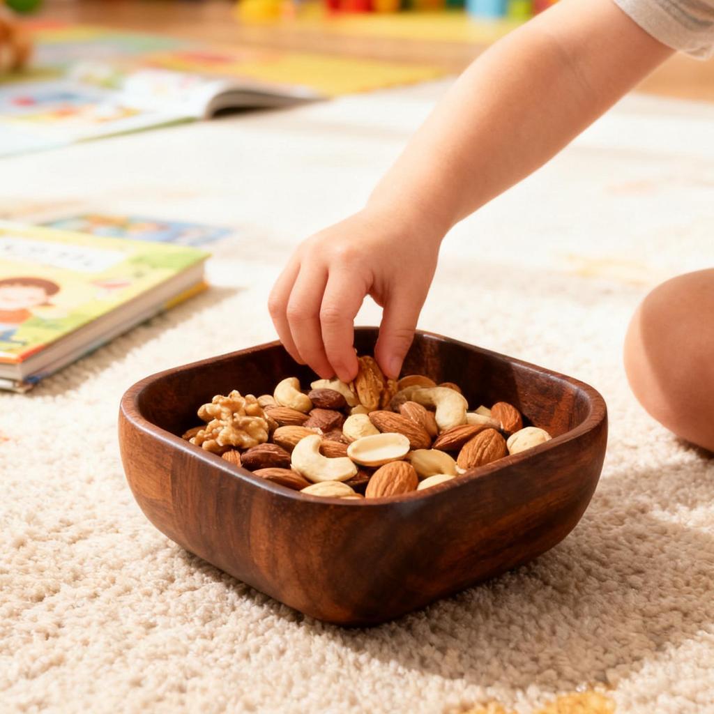 Wooden Bowls Square Shape Decorative Platter Wooden Serving Tray for Bread Appetizers Dips Sauce Candy Desserts Sandwich