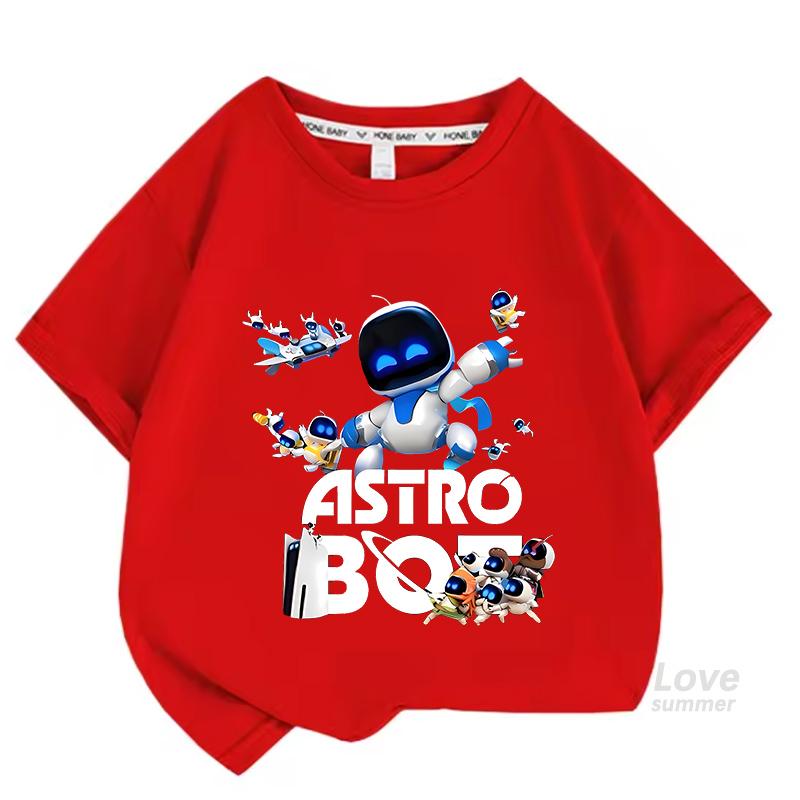 Summer Baby boys Clothes Kids Boys Printed T-Shirt A-Astro robot baby Girls Casual Children Fashion O Neck Short Sleeve Top