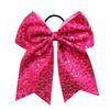 Metallic Cheerleading PomPoms Cheer PomPoms And Bows Large Cheer Hair Bows Ponytail Holder Softball Dance Cheerleader