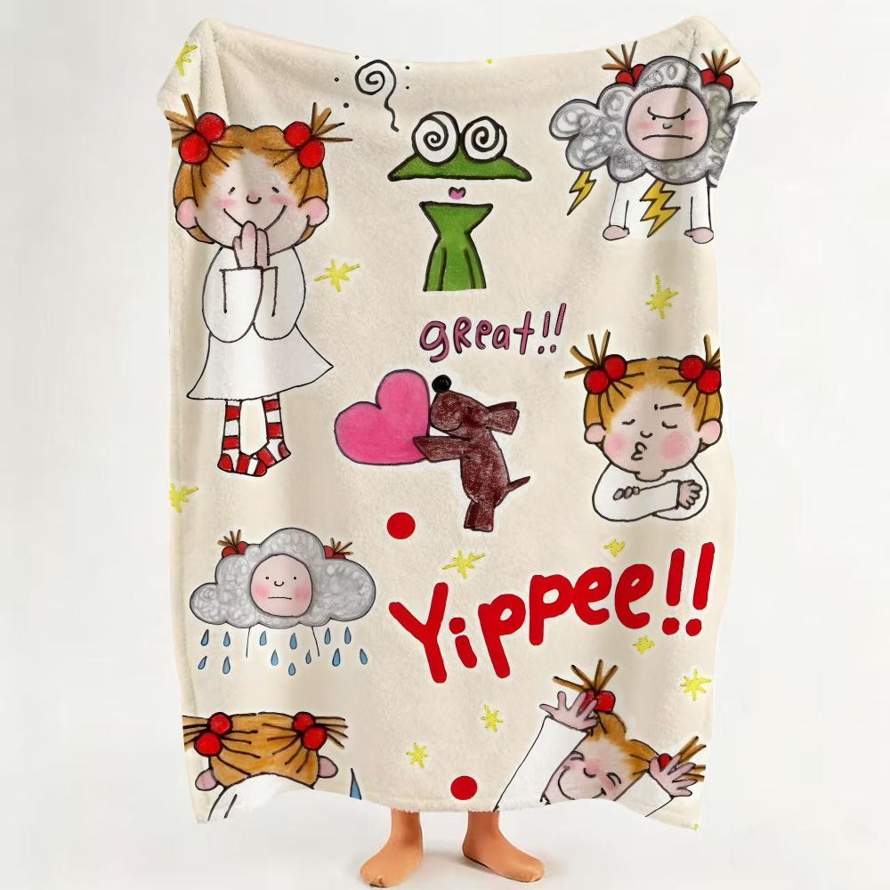 

IP C Coco G Girl Throw Flannel Throw Blanket Suitable for Sofa Living Room Bedroom 75cmx90cm