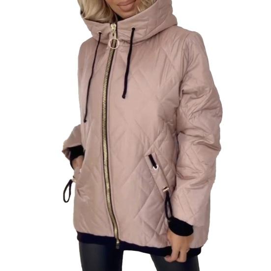 Naiste udusulemantel kapuutsiga nööriga pikkade varrukatega ühevärviline puuvillajakk taskutega kerge soe pealisrõivas