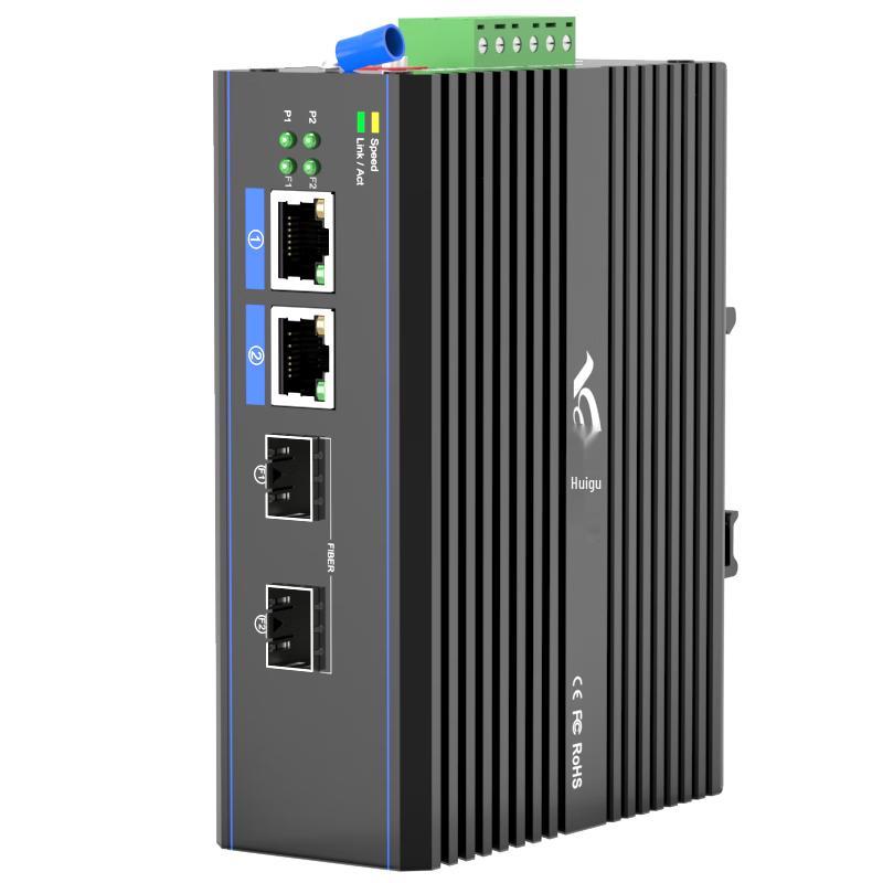 Huigu Industrial POE Fiber Optic Transceiver Switch HG800 Series