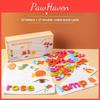 Wooden Children Letter Spelling Word Game English Cognitive Matching Toy Puzzle