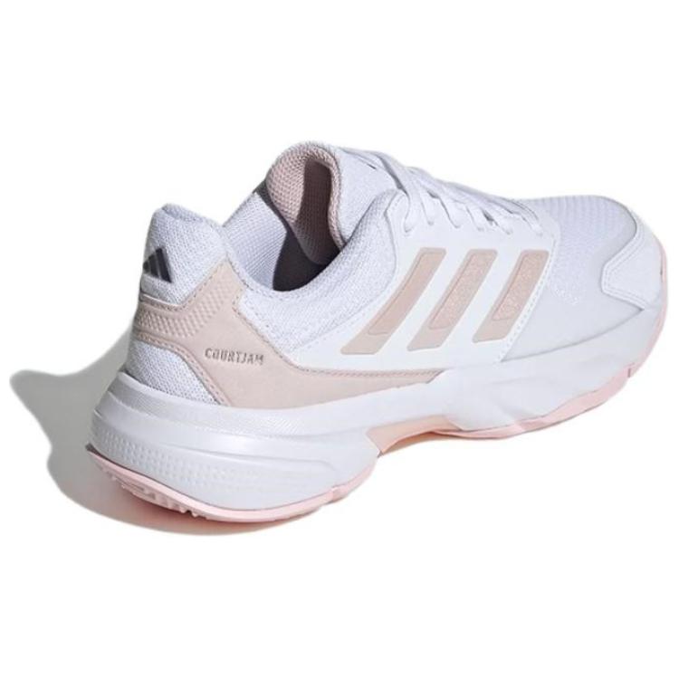 Adidas Courtjam Control 3 Fashionable Comfortable Durable Breathable Lightweight Low-Top Tennis Shoes Women Sneakers White Pink ID5711
