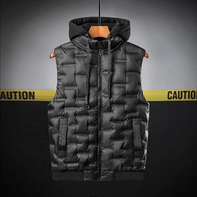 Men's Thickened Cotton Vest - Warm Sleeveless Outerwear for Autumn/Winter (MJ915)