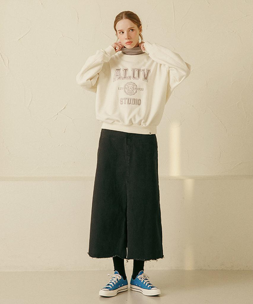 Eilubeu Long Front Slit Skirt Aaqjds101P