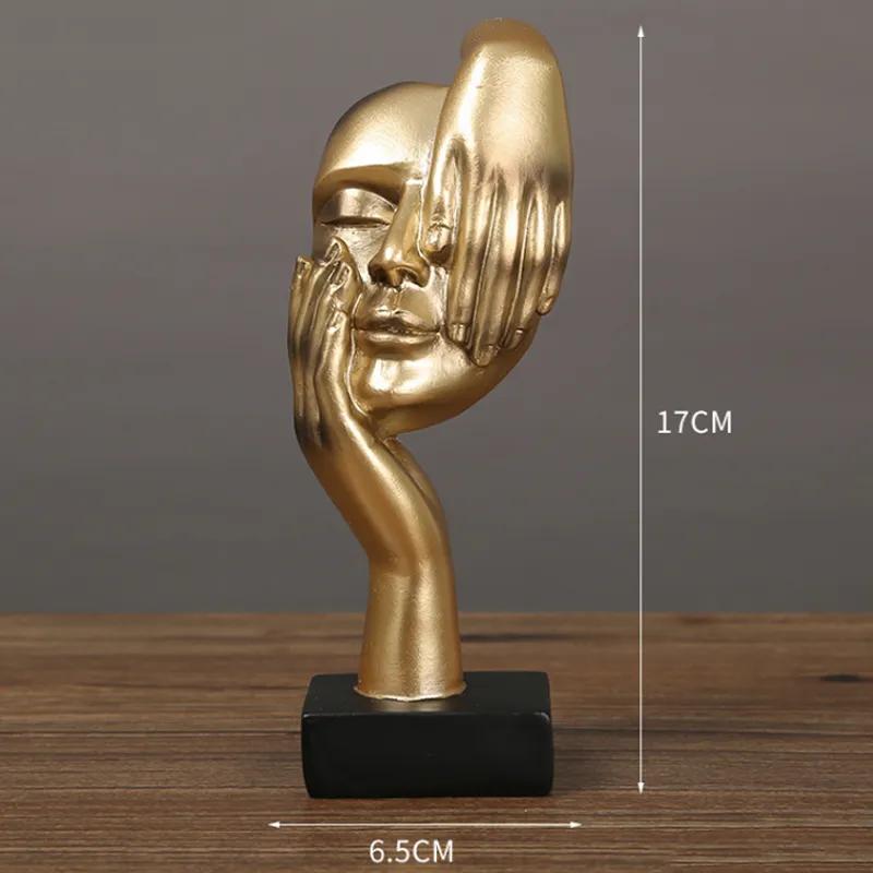 

Персонализированная абстрактная художественная маска, персонаж, орнамент, креативные поделки из смолы, украшение для входного винного шкафа, украшение для витрины Ya782 #1