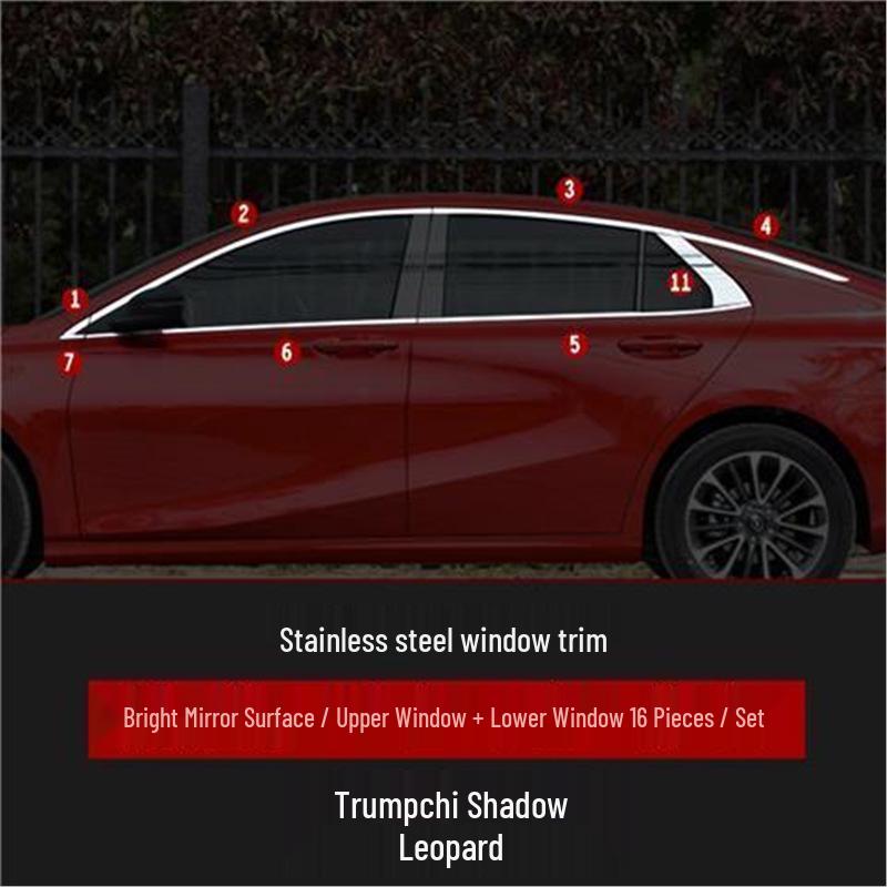 Stainless Steel Window Trim for Trumpchi Empow - Decorative Car Door Edge Strip