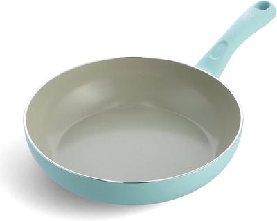 Greenpan Green Chef Frying IH Ceramic Inside and Easy To No Harmful Earth Mint Green Pan, 26cm, Compatible, Processing, Non-stick Outside, Clean,