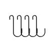 20/10/4Pcs Fence Hooks, Patio Brown Powder Coated Steel Fence Hangers for Hanging Plants, Planters, Bird Feeders, Lights