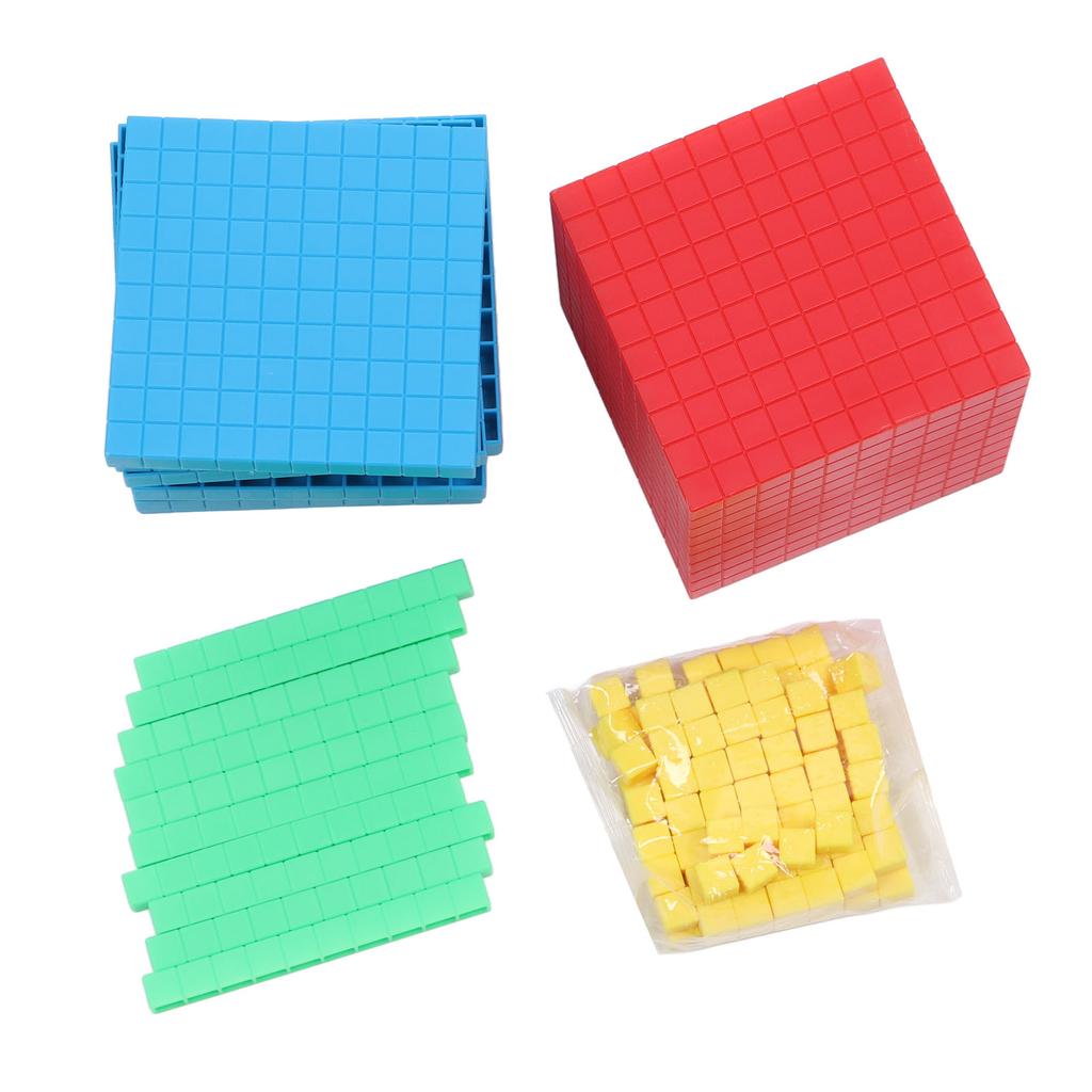 Base Ten Blocks Classroom Set for Kids Math Interactive Hands On Base Ten Blocks Learning Tools