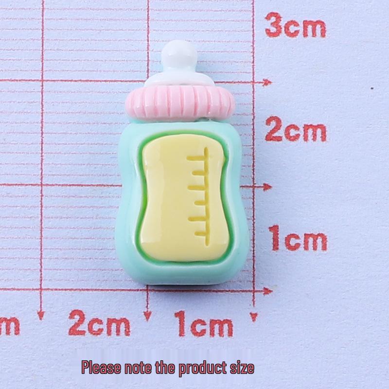 Graduated Baby Bottle Charms: Cartoon DIY Resin Ornaments for Crocs and Crafts