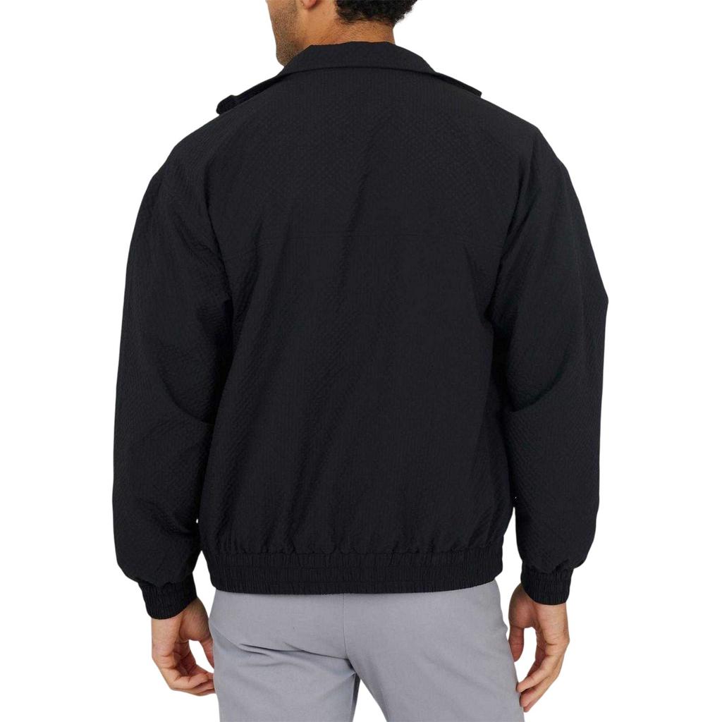 BRAVE SOUL Mens Seersucker Oversized Coach Jacket