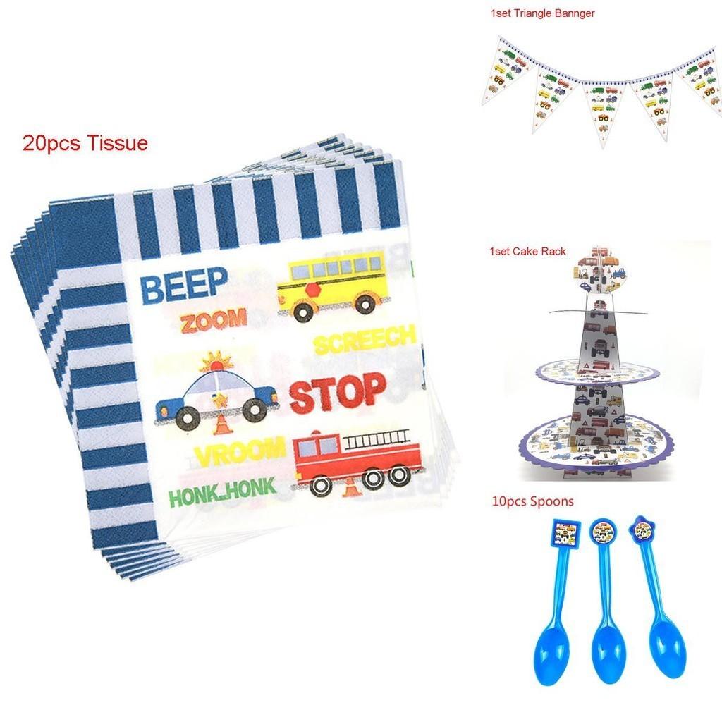 Baustellenfahrzeug Partygeschirr für lustige Geburtstagsfeiern**